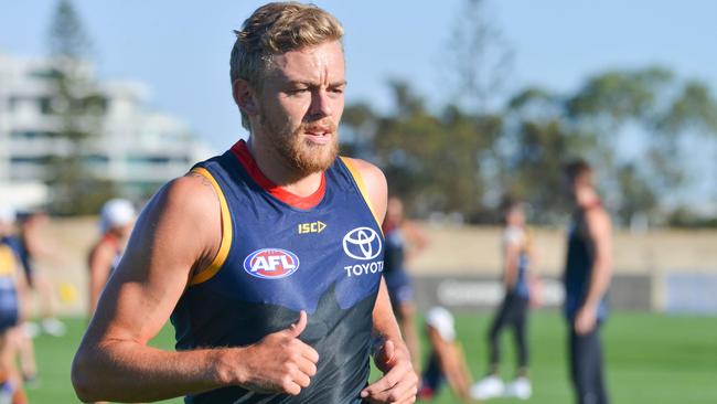 Hugh Greenwood will front for Adelaide against Sturt. Picture: Brenton Edwards/AAP