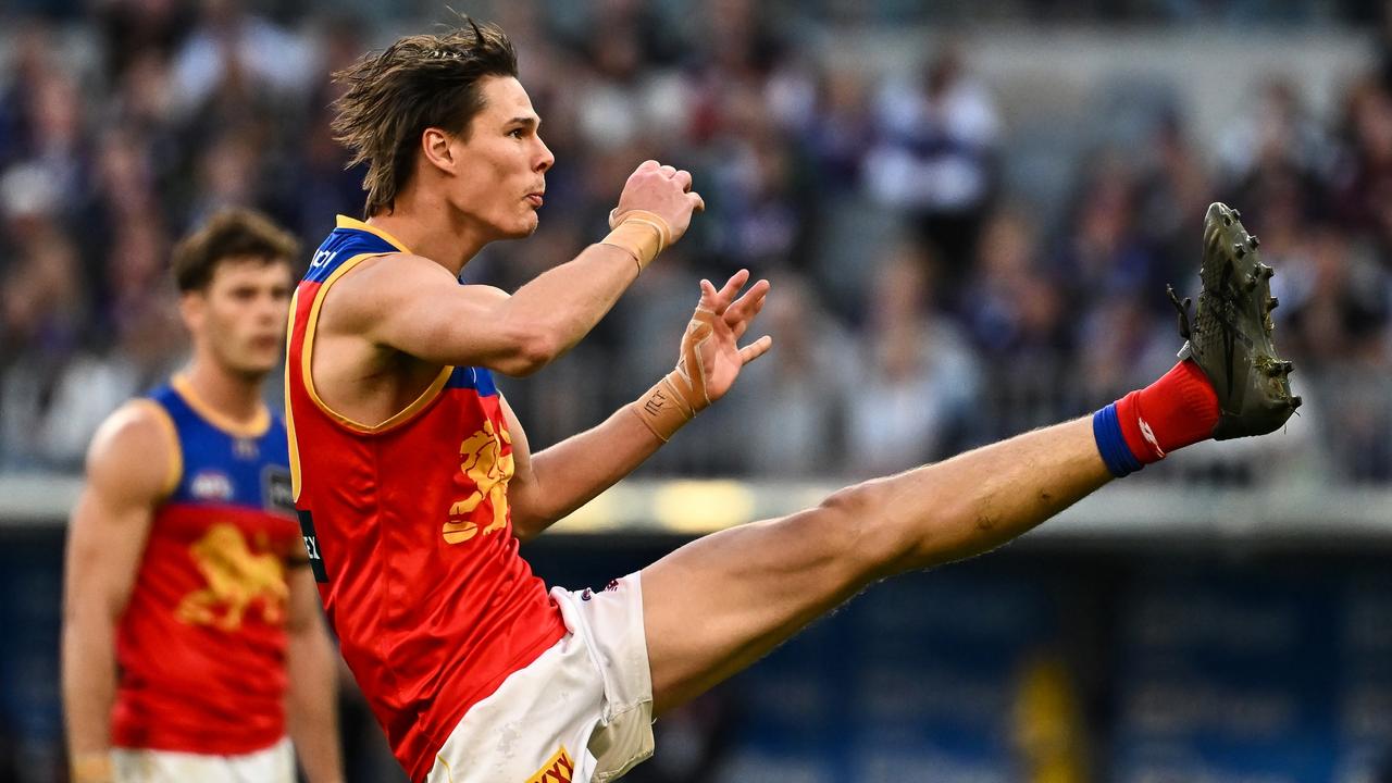 A late goal from Eric Hipwood sealed it for Brisbane. (Photo by Daniel Carson/AFL Photos via Getty Images)