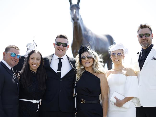 Racegoers embrace the colour code. Picture: Getty Images