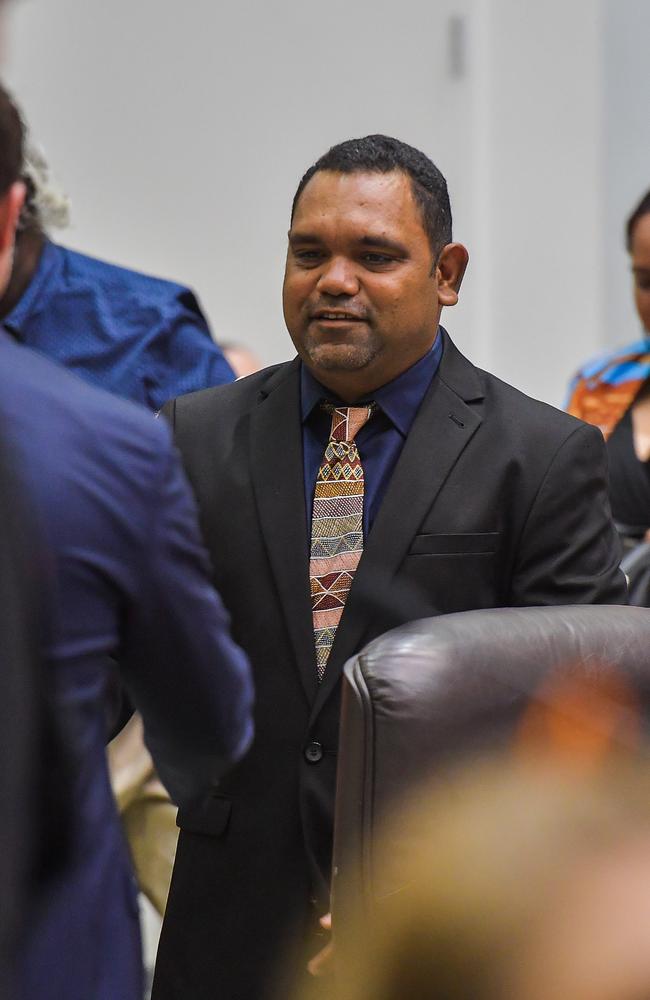 Manuel Brown was sworn in as the new Arafura MLA ahead of parliament sittings on Tuesday. Picture: PEMA TAMANG Pakhrin