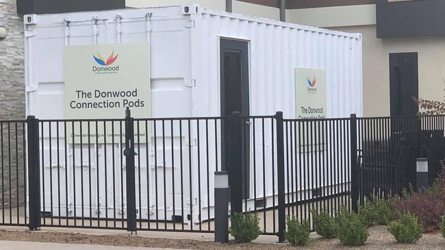 Residents at Croydon's Donwood Community Aged Care have been able to use 'connection pods' in lockdown. Picture: Supplied.