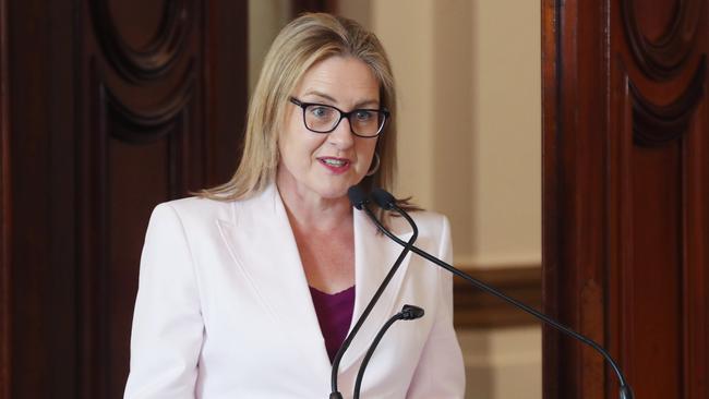 New Victorian Premier Jacinta Allan is sworn in on Monday. Picture: David Crosling