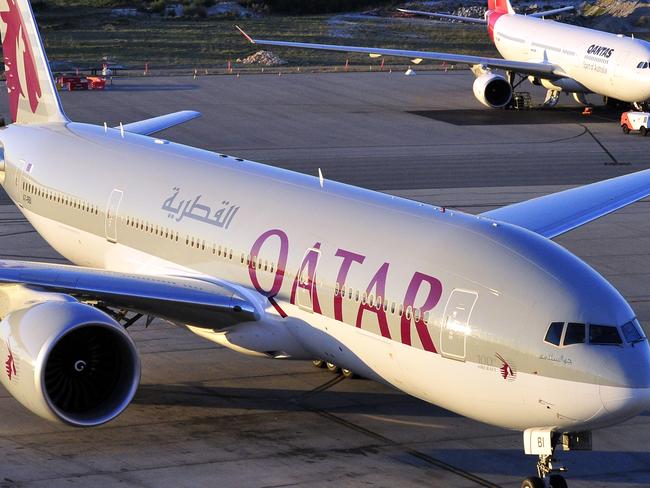 Inaugural flight of Qatar Airways from Doha to Perth