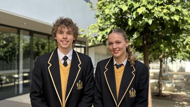 Nazareth captains for 2025 Georgia Parker and Matthew Beer. Picture: Supplied