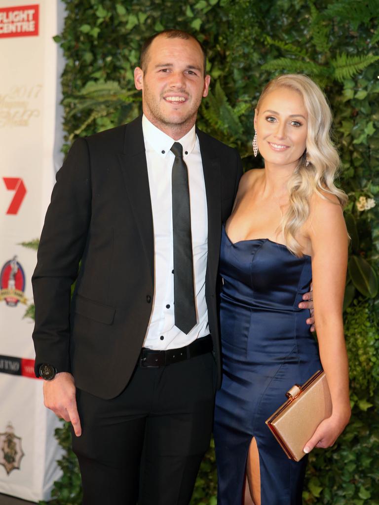 Sturt’s Zane Kirkwood and partner Brooke Chaplin. Picture: Dean Martin