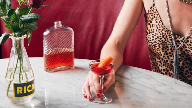 Snack-sized Manhattan at Bar Margaux. Picture: Gareth Sobey