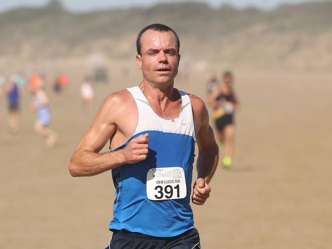 Eight time Rip to River 10km winner Nick Wightman came second. Picture: Alan Barber