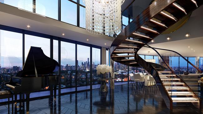 The penthouse at 661 Chapel St, South Yarra, was scooped up for $17m.