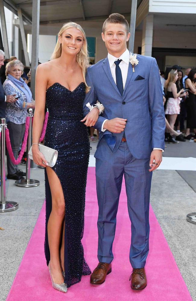 Tayla Galloway and Callum Birch at Meridan State College formal. Picture: Patrick Woods.