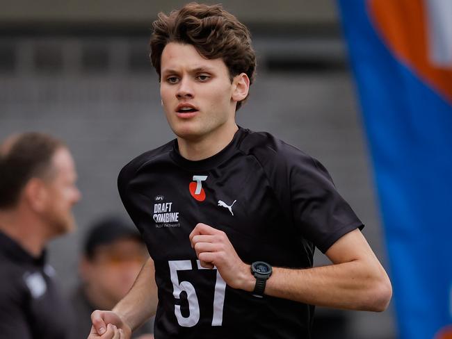 The Swans academy product took out the AFL Combine time trial by more than eight seconds from second place. Picture: Dylan Burns/AFL Photos via Getty Images