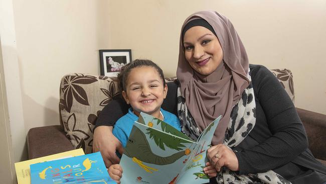 Ayche Halwani and her daughter Layelle, 4, want the HIPPY Moreland program to stay. Picture: Ellen Smith