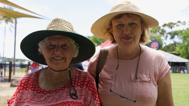 Pearl and Leora Swenson at the Noosa Australia Day Festival at Lions Park Gympie Terrace, Noosaville, January 26, 2023. Picture: Katrina Lezaic