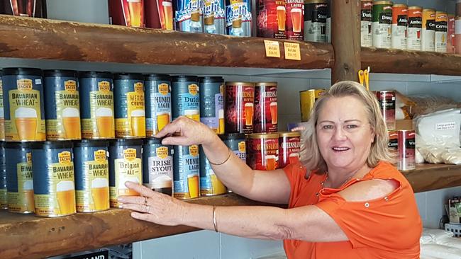 Border Brewing Supplies owner Sue Martin is being kept busy with regulars stocking up and those looking to try their hand at home brew ahead of a possible lockdown due to the COVID 19 crisis.Photo: BOB ANTHONY