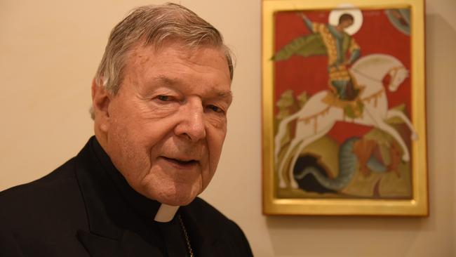 George Pell at home. Picture: Victor Sokolowicz