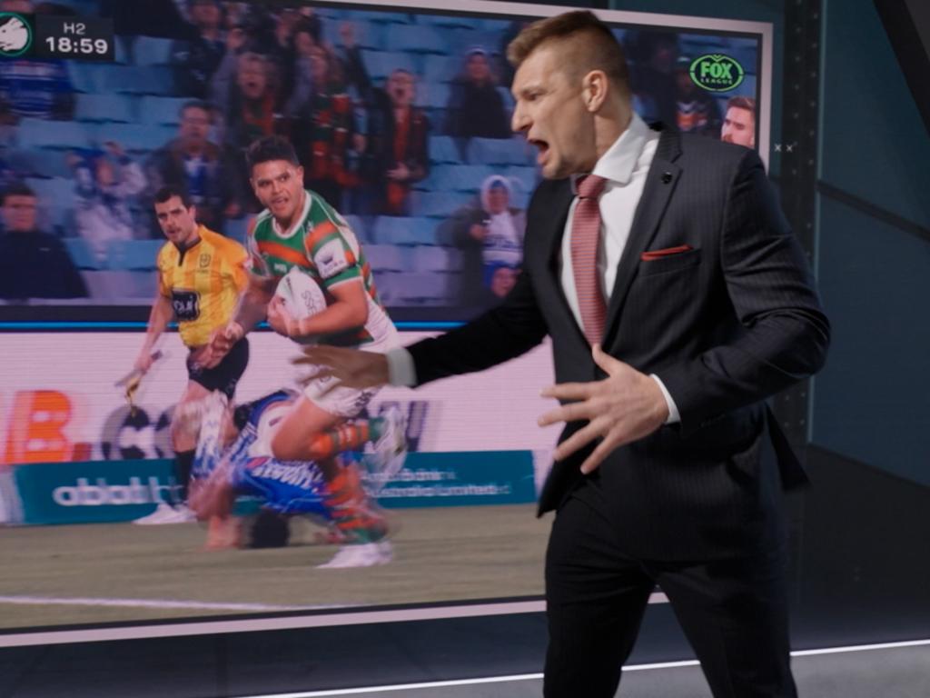 Gronk commentating on NRL after seeing it for first time