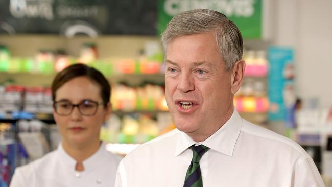 Health Minister Tim Nicholls met with pro-fluoride advocate Nick Adsett during community cabinet in Cairns earlier this week. Photo: Steve Pohlner