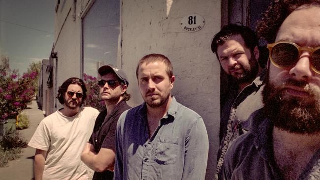 Adelaide rock band Bad Dreems, from left, James Bartold, Miles Wilson, Ben Marwe, Alex Cameron and Alistair Wells. Picture: Mclean Stephenson