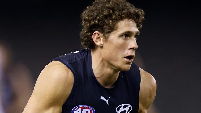 Blues forward Charlie Curnow made a long-awaited return from injury this year. Picture: AFL Photos/Getty Images