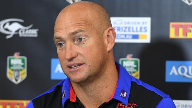 Knights coach Nathan Brown. Photo: AAP