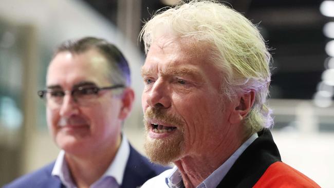 Sir Richard Branson, the part-owner of Virgin Australia, which has gone into voluntary administration. Picture: Liam Kidston.