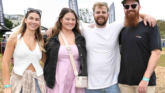 Sophie Daniel, Kahlia Amor, Casey Daniel and Jesse Daniel at Lighthouse Country Music Festival, Burnett Heads. Picture: Patrick Woods.