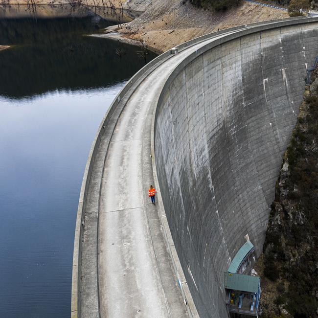 The Tumut Pond reservoir in the Snowy Mountains. Picture: Rohan Thomson