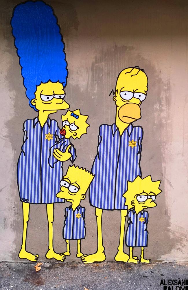 Track 21, the Simpsons deported to Auschwitz. Picture: aleXsandro Palombo