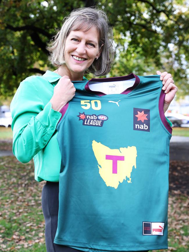 Greens leader Cassy O'Connor backs a Tasmania AFL team. Picture: Nikki Davis-Jones