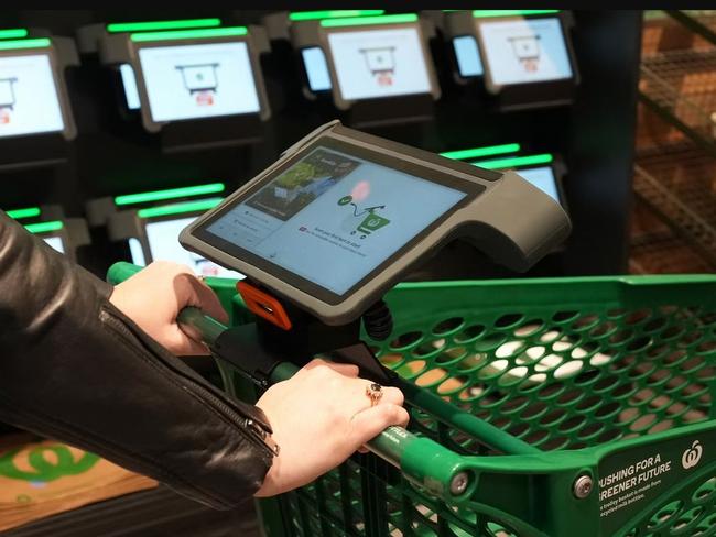 Woolworths recently launched a smart trolley – but it doesn’t contain AI. Picture: Supplied