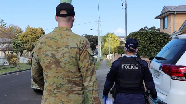 The ADF is helping NSW Police monitor compliance of stay-at-home orders. Picture: NSW Police.