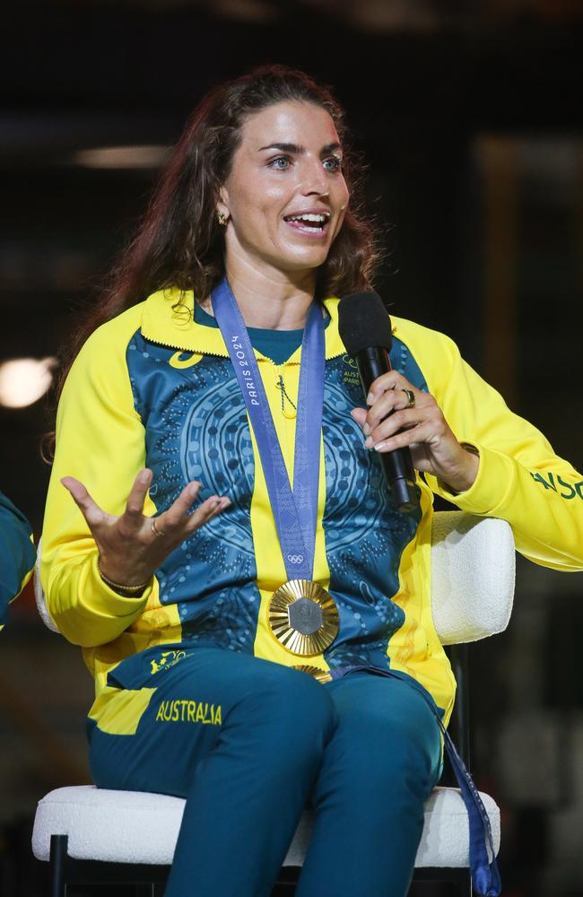 Australian athletes, including star Olympian gold medal Jess Fox, have rallied around Gunn, with the AOC pledging ongoing support for her after the backlash. Picture: NewsWire / Gaye Gerard