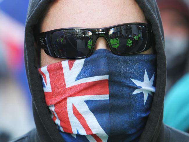 United Against Bigotry and Racism with  in the True Blue Crew, in  the Murray Street Mall. Perth