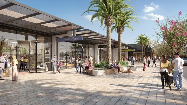 Artist's impression of The Palms Shopping Village at Riverlea. Picture: Supplied by Walker Corporation