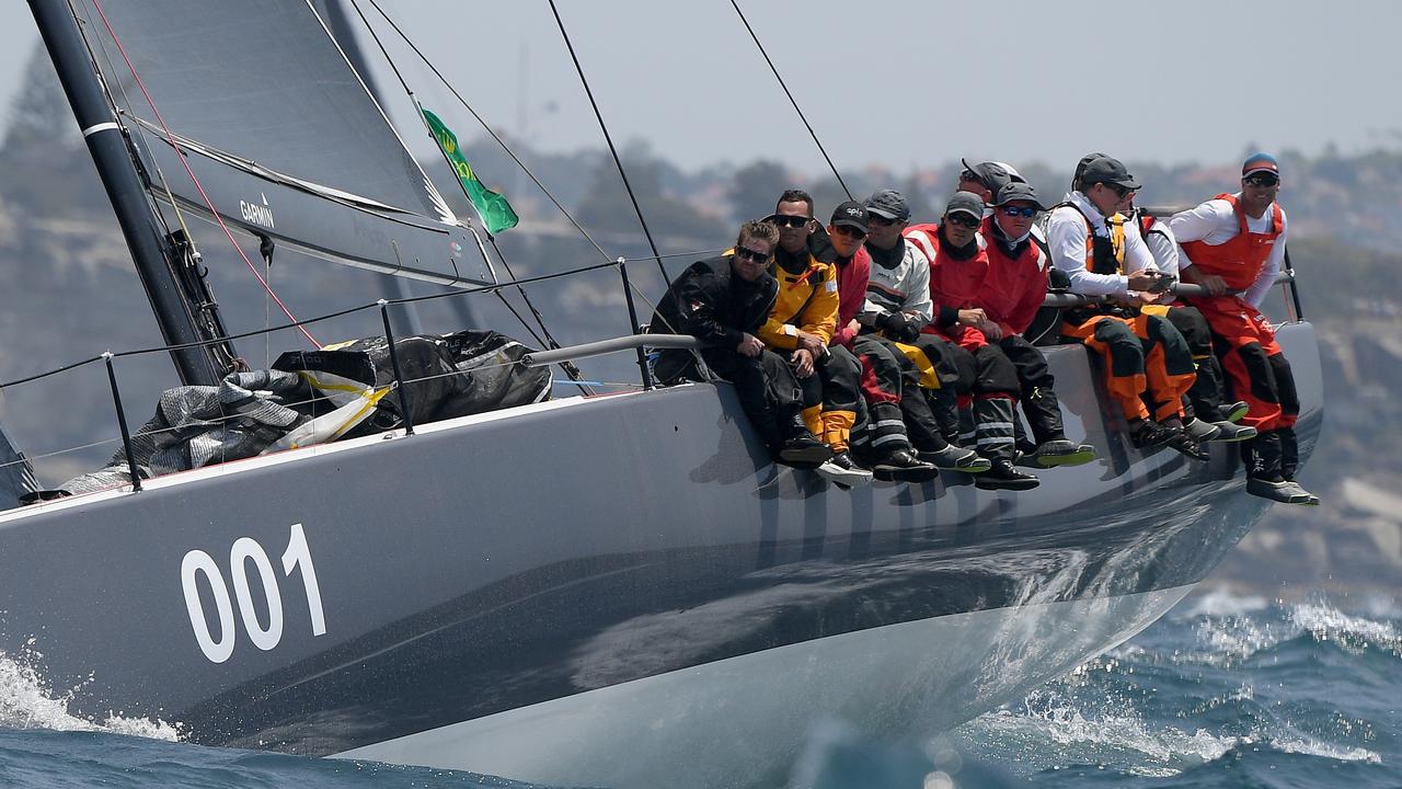 Ichi Ban leaves the heads at the start of the Sydney to Hobart Yacht race in Sydney, Thursday, December 26, 2019. (AAP Image/Dan Himbrechts) NO ARCHIVING, EDITORIAL USE ONLY