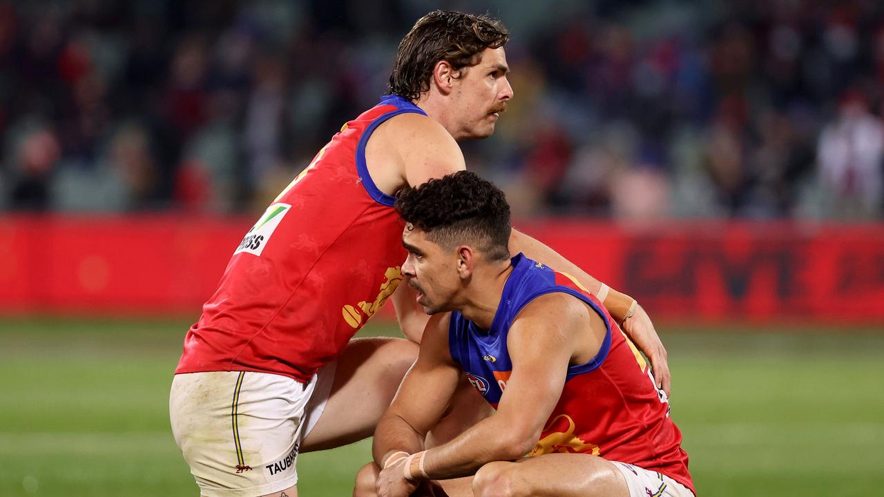 The Brisbane Lions submitted an official document as part of an ongoing inquiry into serious vilification and hate crimes. Picture: James Elsby / AFL Photos via Getty Images