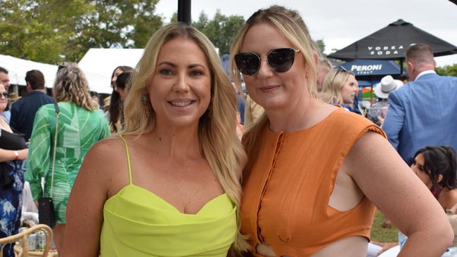 Sasha and Dannielle at the Rockhampton Jaguar Land Rover Pop-Up Polo on June 3, 2023. Picture: Aden Stokes