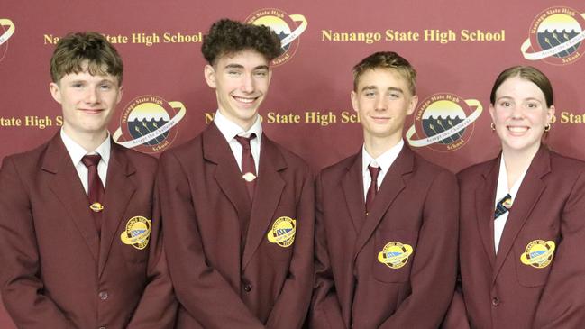 With ambitious goals and visions for 2023, the Burnett region’s schools are in good hands with this year’s leaders. Pictured: Nanango State High School Leaders (Declan Cogger, Buddy Reader, Leyton Prenner and Mackenzie Bygrave)