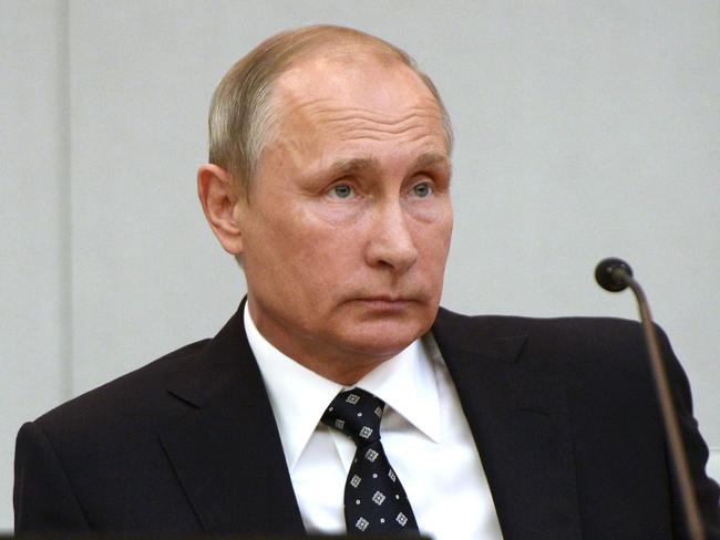 Russian President Vladimir Putin is teaming up with Assad to launch a relentless assault on the civilians of Aleppo. Picture: AP