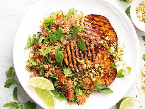 Eggplant steaks.