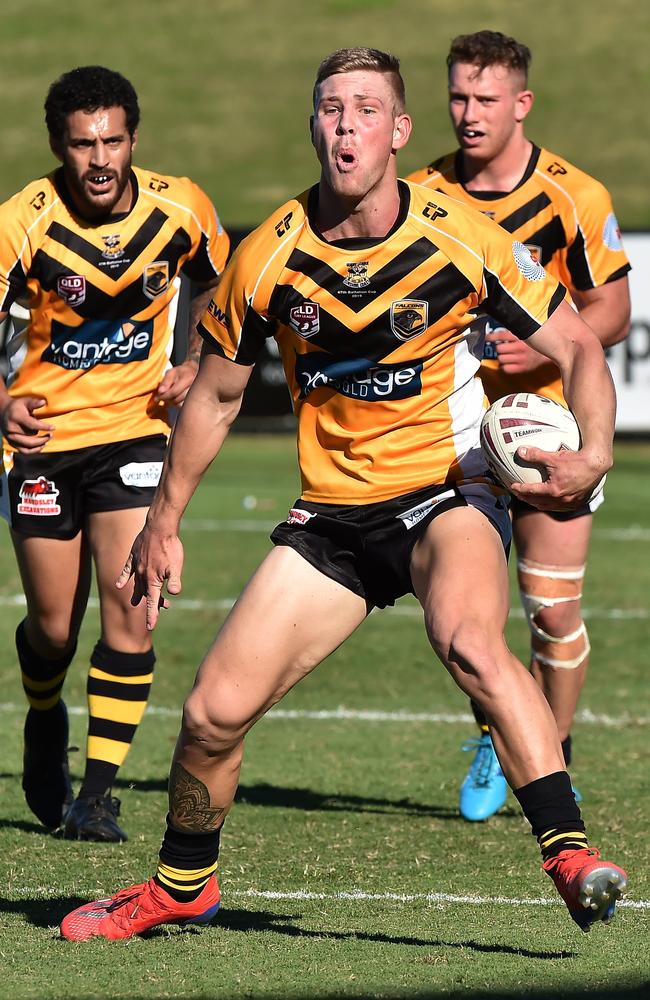 Falcons winger Connor Cox in action in 2019.