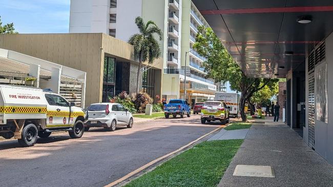 Multiple NT Police and Fire units attend an incident on Gardiner St, Darwin CBD on January 31, 2025