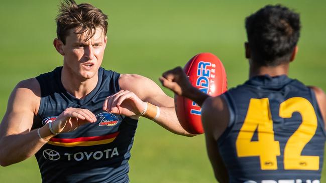 Matt Crouch is back training with the main group at the Crows. Picture: Tom Huntley