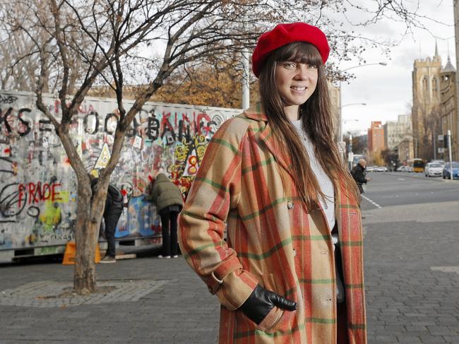 Virginia Martin, of Melbourne, dressed for Dark Mofo. Picture: PATRICK GEE