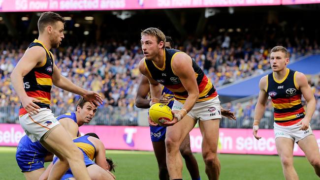 Daniel Talia was among the Crows best in 2019. Picture: Will Russell/AFL Photos via Getty Images