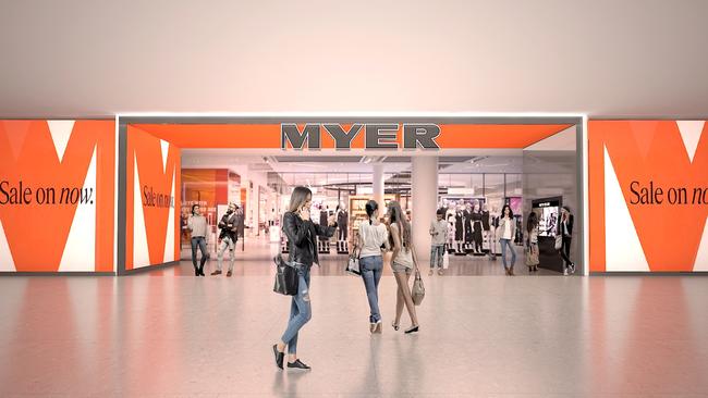 A reimagined Myer store entrance.