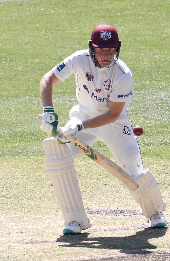 Bryce Street of Queensland bats during the Sheffield Shield match between Victoria and Queensland.