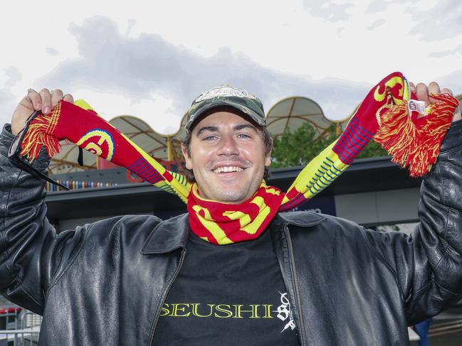 Reith Fraser before the Suns V Freo at People First Stadium Cararra. Picture: Glenn Campbell