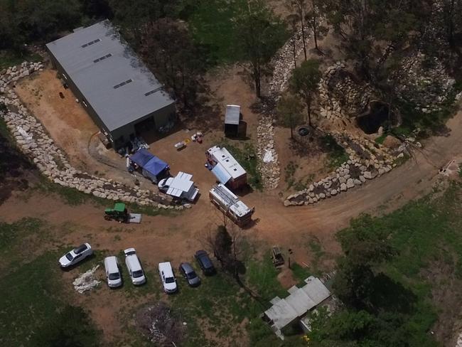 The large MDMA drug lab found inside a shed on a Mount Hunter property in Sydney’s south west. Picture: Police Media