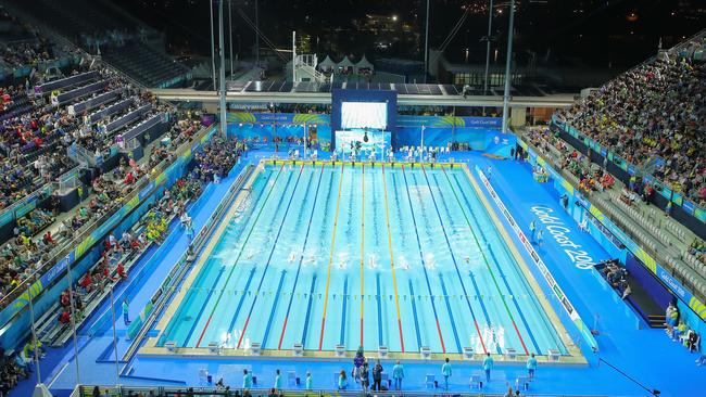 The view of the swimming venue on the Gold Coast.