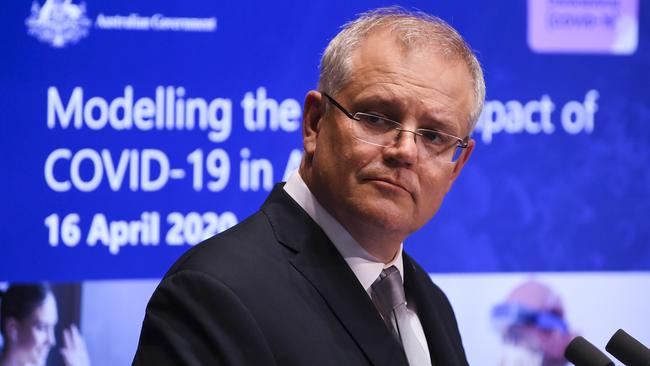 PM Scott Morrison was lambasted as taking a racist stance by the ABC’s activist presenters when he banned all flights from China on February 1. Picture: AAP